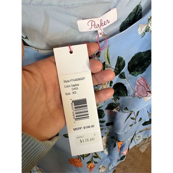 Parker NWT Womens Floral One Shoulder Blouse Size - Picture 3 of 9